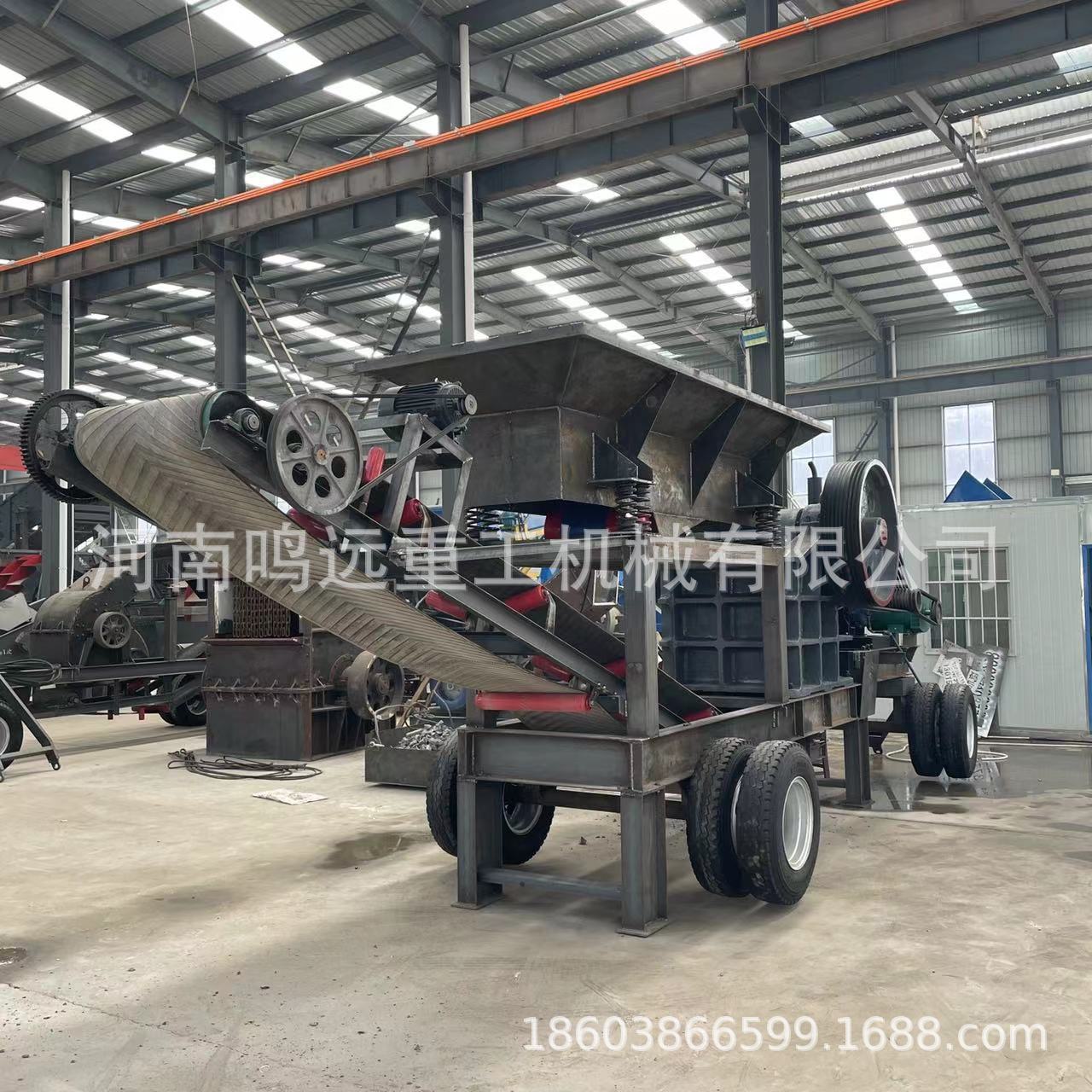 工厂直销移动鄂破 鄂式碎石机可碎花岗岩玄武岩河卵石等出料可调