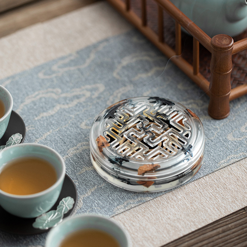 Resina Pino quemador de incienso madera de agar hogar interior sándalo quemador mosquito bobina Kung Fu ceremonia del té creativo decoración interior
