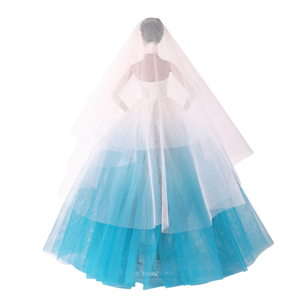 Brudklänning för 30cm docka, elegant prinsessklänning_voghion.com