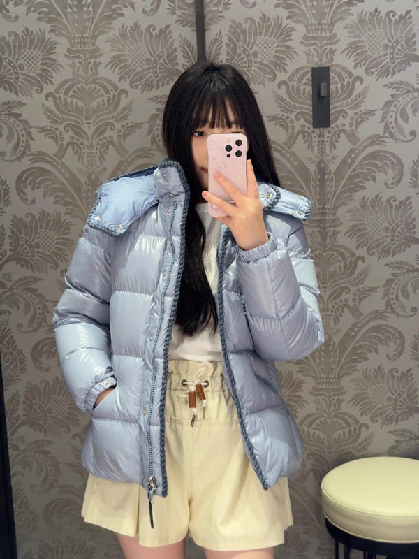 蒙家高奢至臻版Glareins编织饰边收腰羽绒服小蛮腰二代白鹅绒羽绒|undefined