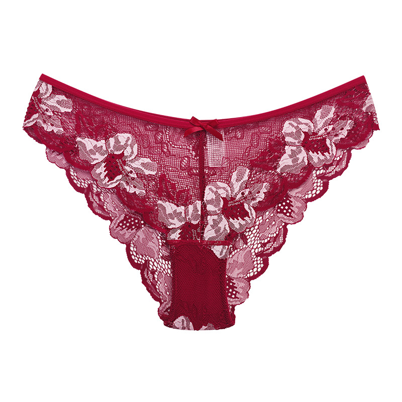 Flower Pattern Flower Breathable Low Waist Briefs Panties