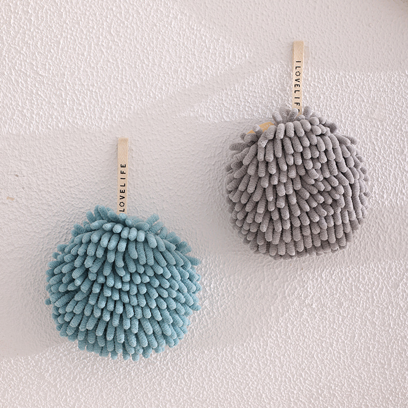 Chenille Hand Towel Ball, Kitchen Lint-Free Cloth, Bathroom Hand Towel, Cleaning Towel, Absorbent, Quick-Drying, Soft, Household Use Chenille Hand Towel Ball, Kitchen Lint-Free Cloth, Bathroom Hand Towel, Cleaning Towel, Absorbent, Quick-Drying, Soft, Household Use