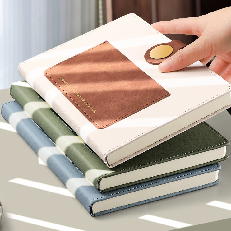Notebook 2026 New Model, High-Quality Business Office Work Leather-Bound Notepad Cover, Can Be Printed with Logo