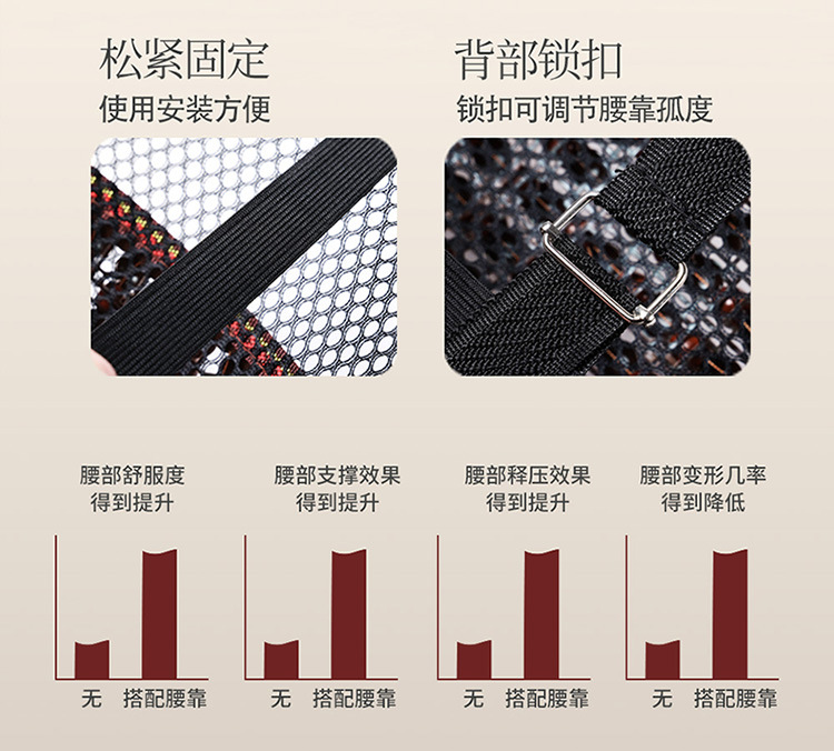 Automotive supplies car wooden bead cushion ergonomic non-slip breathable car cushion suit four seasons general wholesale