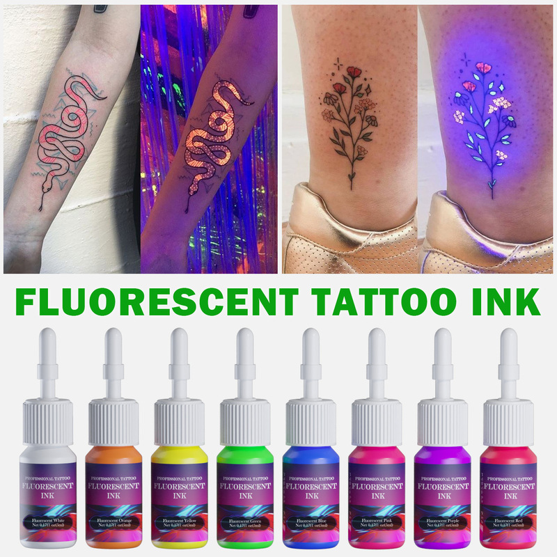 DMTATTOO fluorescent tattoo pigment 5ML tattoo ink luminous UV tattoo pigment 8 color suit cross-border explosives DMTATTOO fluorescent tattoo pigment 5ML tattoo ink luminous UV tattoo pigment 8 color suit cross-border explosives
