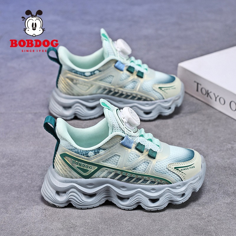 Babudou zapatos para niños zapatos deportivos para niños primavera y otoño nuevo estilo malla transpirable zapatos de papá con botones para niños y niñas