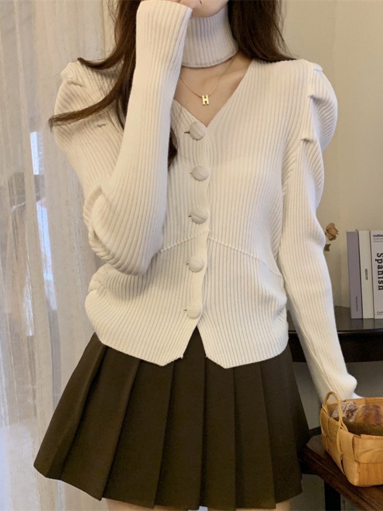 플러스 사이즈 빨간 스웨터 여성의 가을과 겨울 디자인 케어 머신 탑 서양식 목 불규칙한 스웨터베이스 셔츠