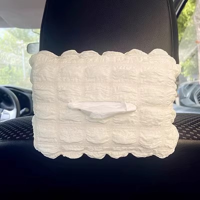 Caja de pañuelos para coche linda y sencilla caja de dibujo para coche colgante barandilla de almacenamiento de alta calidad suministros de decoración de coche