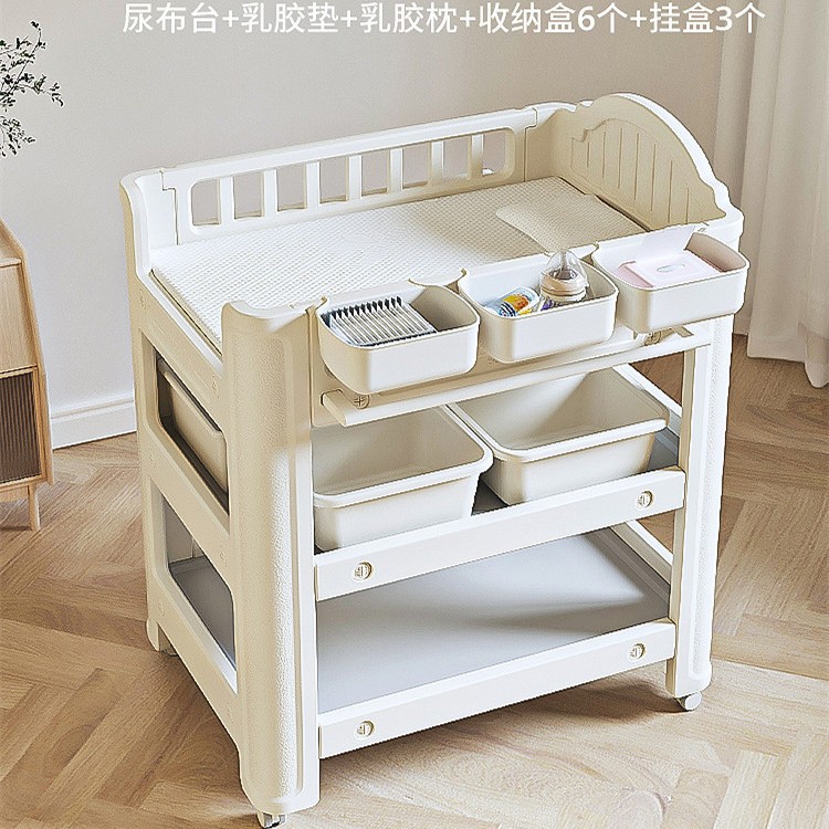 Mesa de pañales para bebés Babyviva Mesa de cuidado para tocar para bebés Cambio de pañales Cuna de baño para recién nacidos extraíble