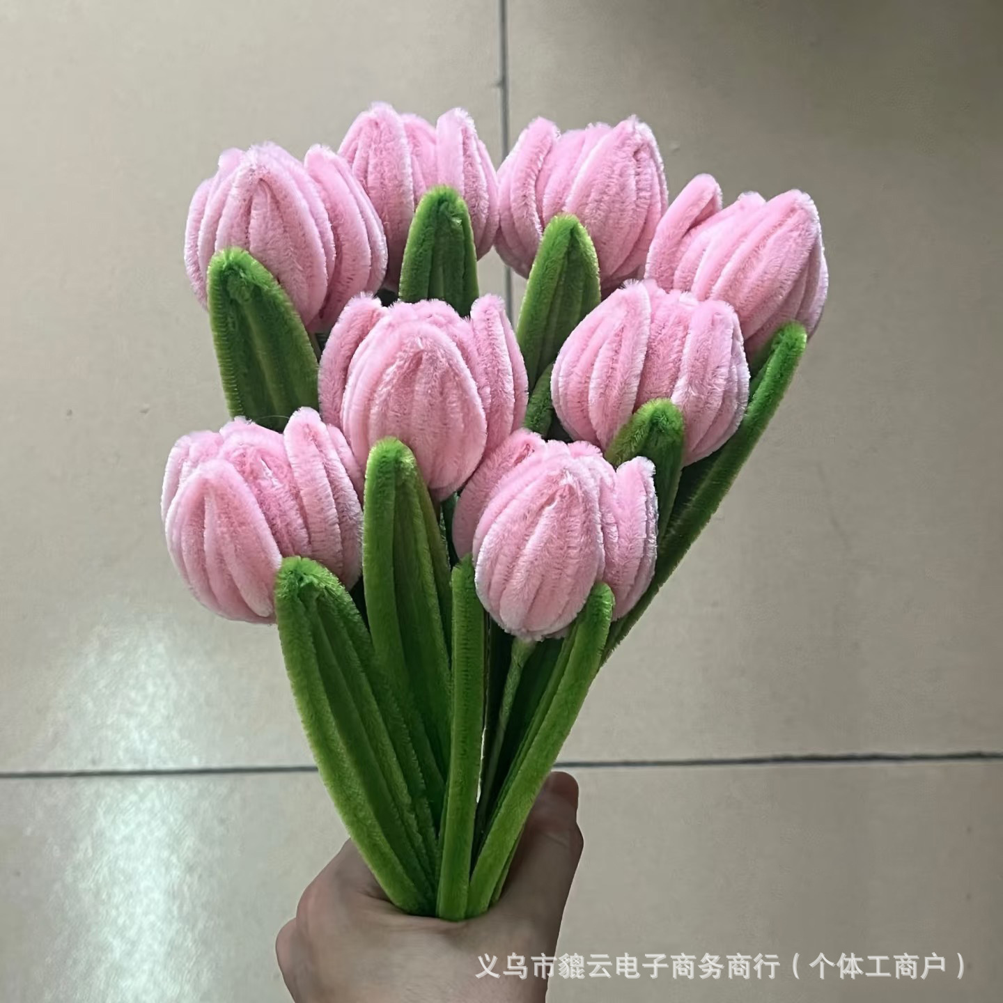 핑크 옥 싱글 튤립 꽃다발