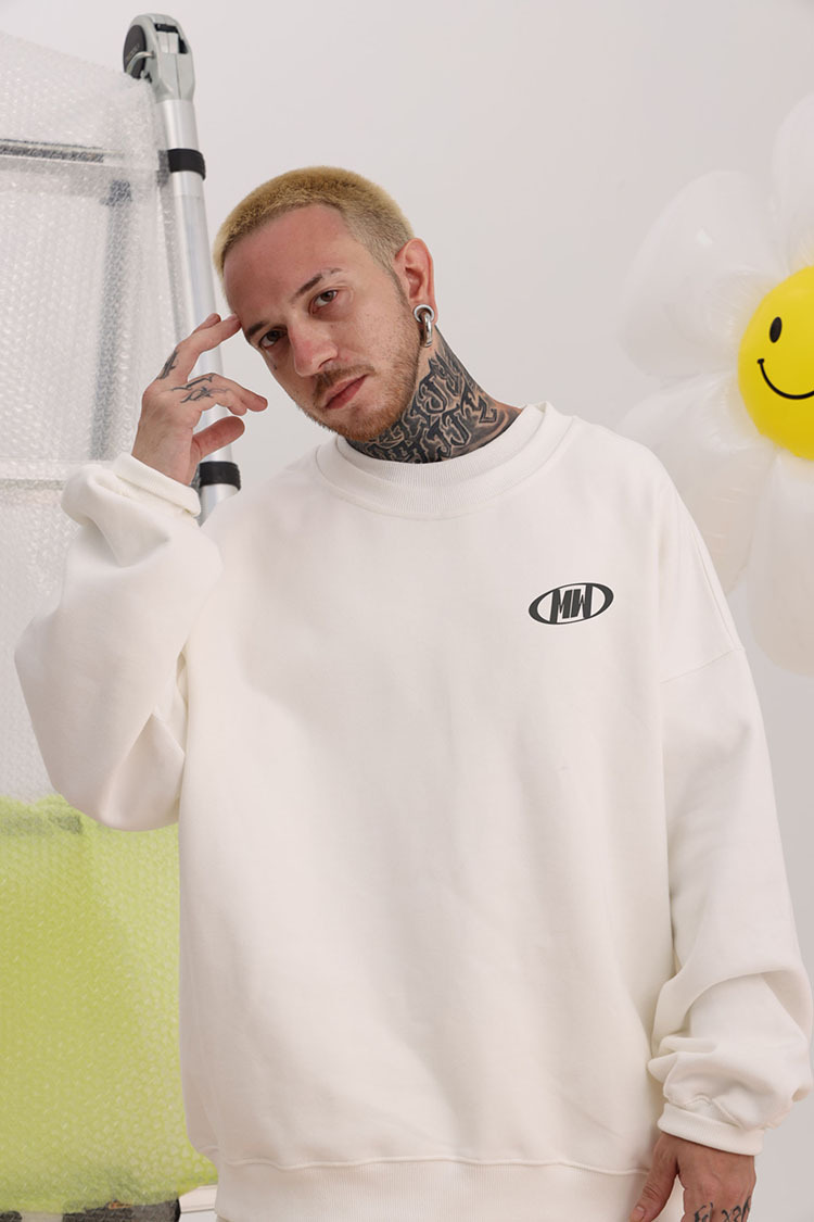 Men's Clothing round neck pullover sweater heavyweight high street original designer brand Japanese couple style _voghion.com