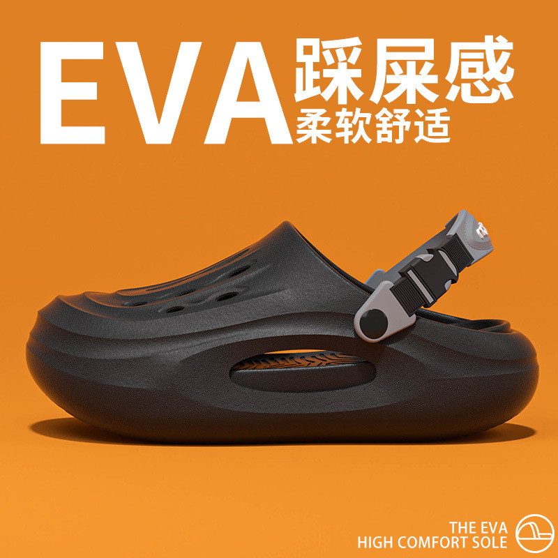 2026 New Men's Slippers for Outdoor Driving and Beach Use, Popular Summer Clogs with Closed-Toe Design