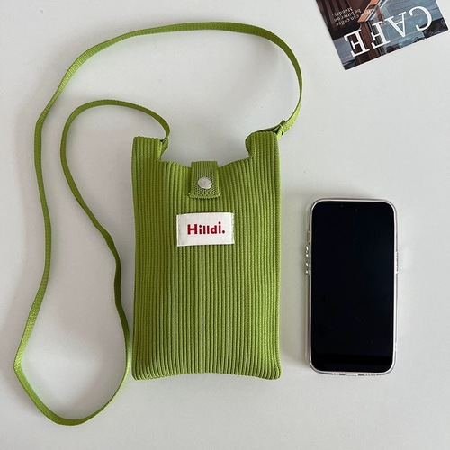 Spring and Summer Dopamine Mini Phone Bag for Women, Fashionable New Ins Simple Shoulder and Crossbody Bag, Solid Color Coin Purse