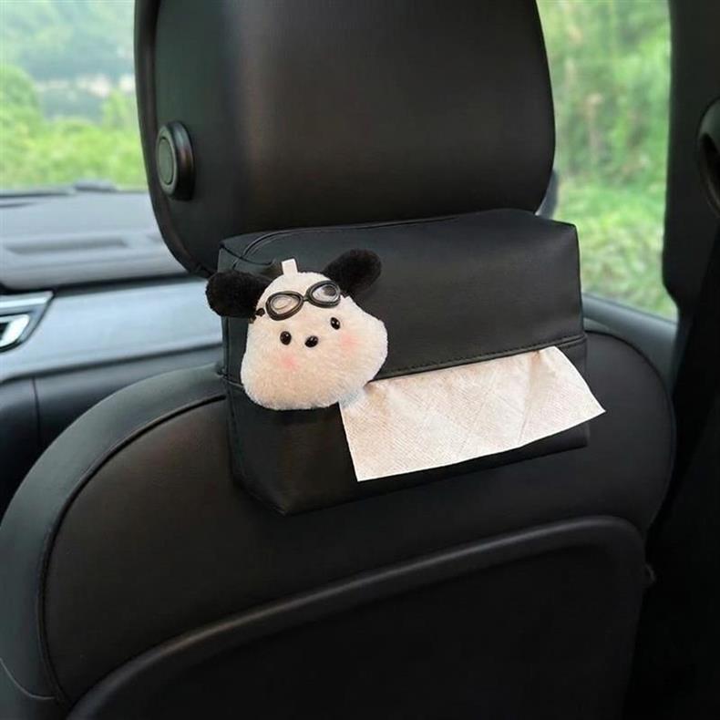 Car-Mounted Tissue Box, Hanging Style, Creative and Cute Car Decoration, Car Tissue Box Hanging Bag