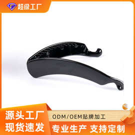 厂家直销韩版塑料PC香蕉夹竖夹高级感女式经典黑色发夹发饰发配件