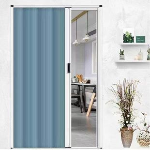 Aluminum Alloy Honeycomb Sliding Door Folding Sliding Bedroom Bathroom Kitchen Insulation Sunshade Air Conditioning Partition Sliding Door Curtain