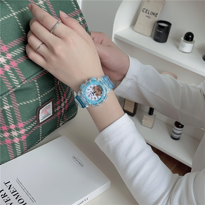 Children's Quartz Watch With Cartoon Bear Design For Students_voghion.com