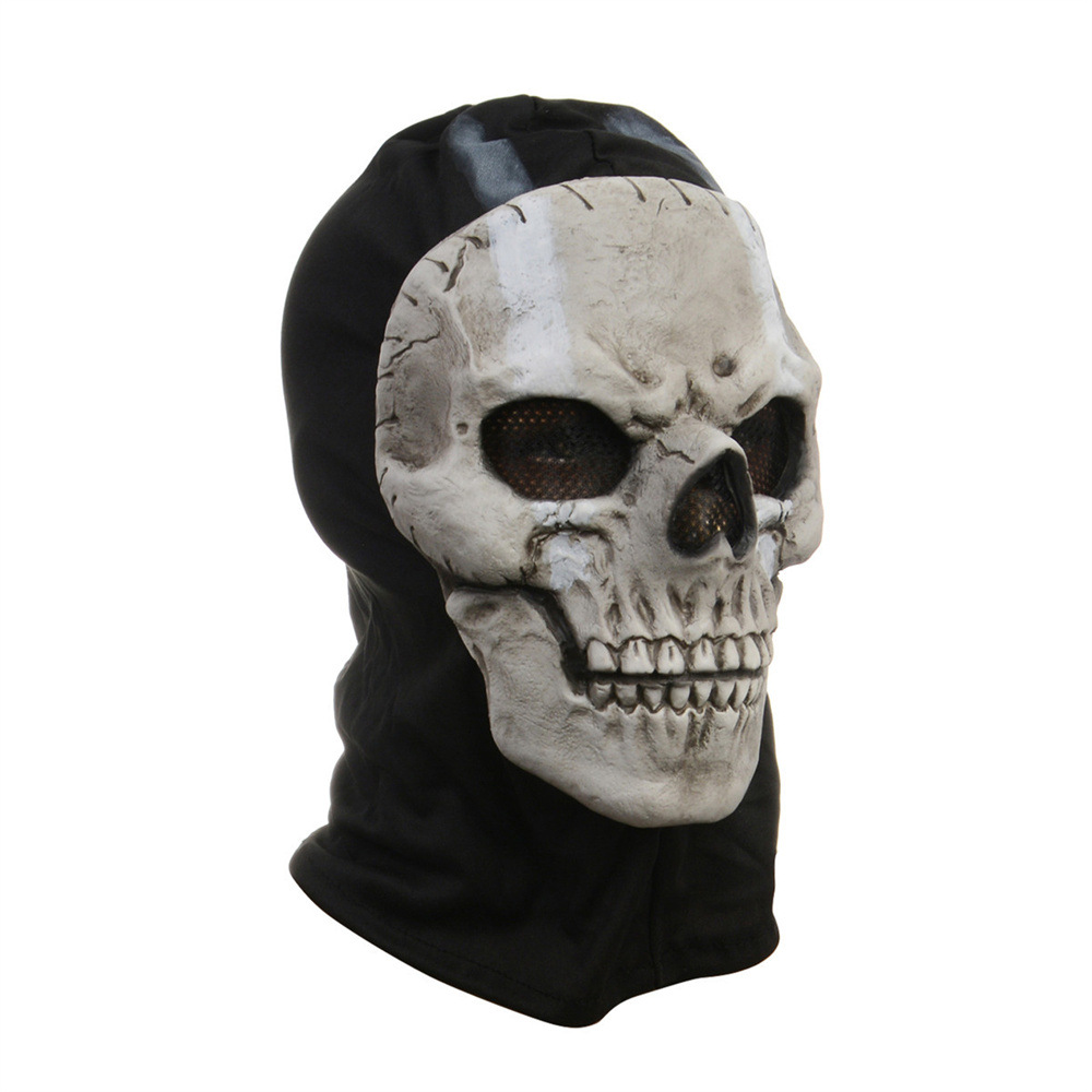 Máscara de calavera para la cabeza, máscara de personaje de juego de Halloween, máscara para fiesta de disfraces, máscara de terror.