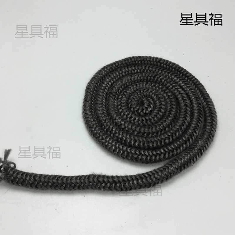 Fiberglass Stove Door Sealing Rope, High Temperature Resistant Black Sealing Strip, Real Fire Particle Fireplace Sealing with Leidezhu