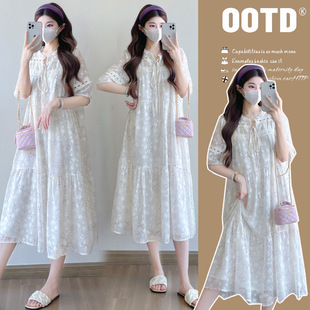 Pregnant Women Summer Dress dress Fashion Trendy Mom New plus size Chinese Style Elegant Sweet Sweet Lady Summer Dress