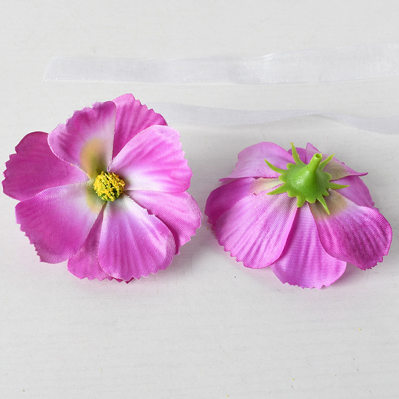 Flores de seda de simulación de flores púrpura mezcladas DiNuevo estilo antiguo chino tocado de seda de seda decoración de material de flores de alto nivel