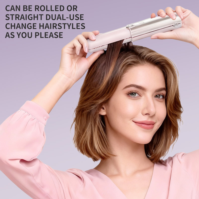 Wireless Hair Straightener and Curler, Dual-Use Mini Rechargeable Portable Hair Straightener That Doesn'T Damage Hair, Small Flat Iron for Cross-Border Sales Wireless Hair Straightener and Curler, Dual-Use Mini Rechargeable Portable Hair Straightener That Doesn'T Damage Hair, Small Flat Iron for Cross-Border Sales