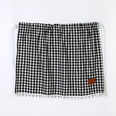 Cartoon Car Sunshade Side Curtain Sun shade - black-and-white-plaid-bear-curtains