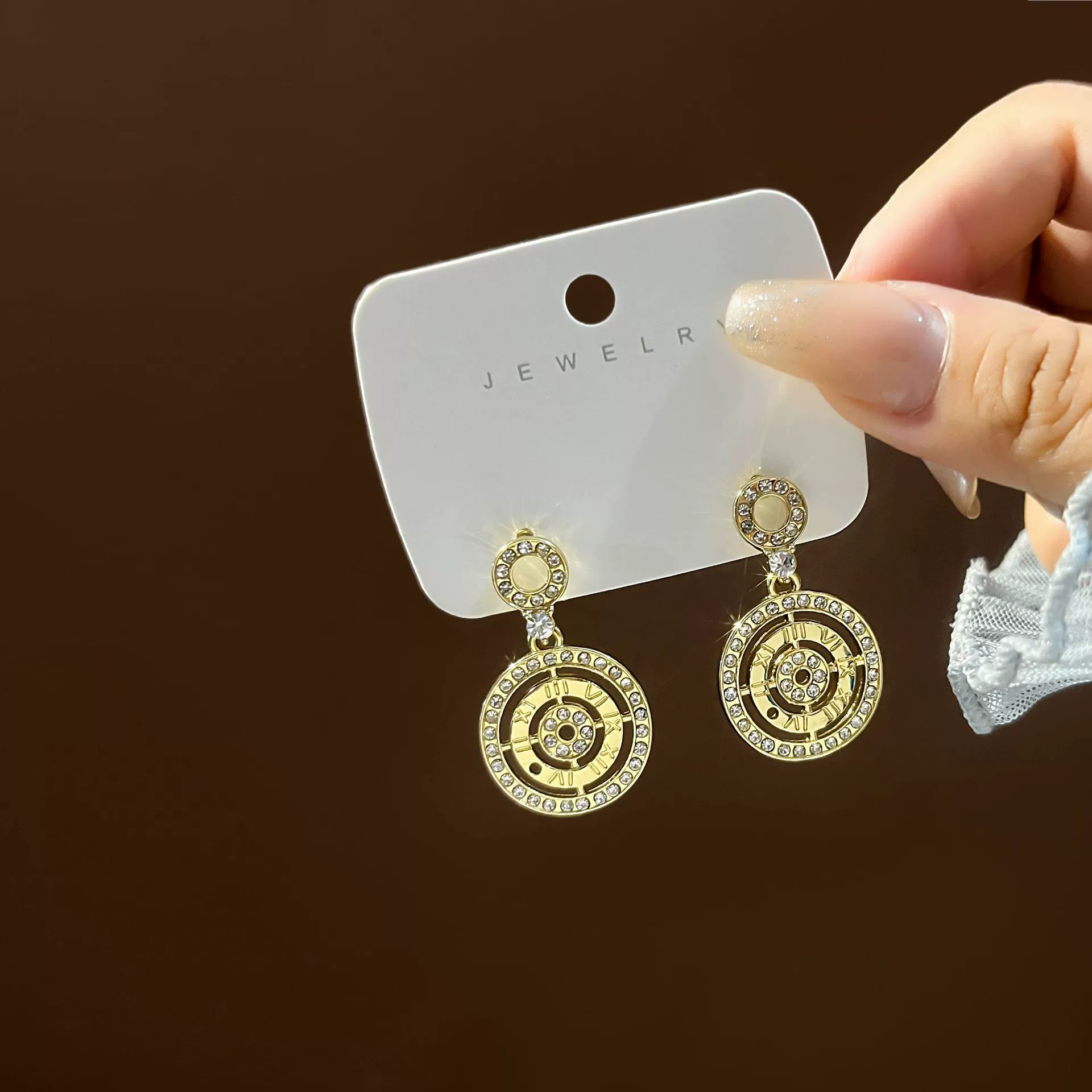 Серебряная игла, изящные серьги с кисточками из жемчуга, европейский стиль, инкрустация стразами, интернет-хит, цветочный узор