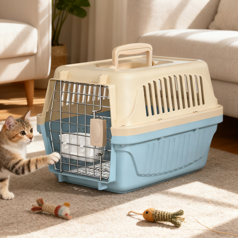 Caja de aire para mascotas, gato fuera, jaula portátil para gatos, caja de transporte para perros, jaula para automóviles, bolsa de espacio para gatos