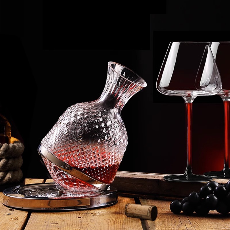 Glass Decanter household wine wine glass champagne glass red Rod black bottom household glass wine decanter