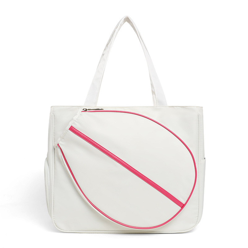 Bolsa de tenis de gran capacidad bolsa de almacenamiento bolsa de pelota de juego de alto valor facial bolsa de bádminton de hombro de hombro de hombro para mujeres al aire libre image 9