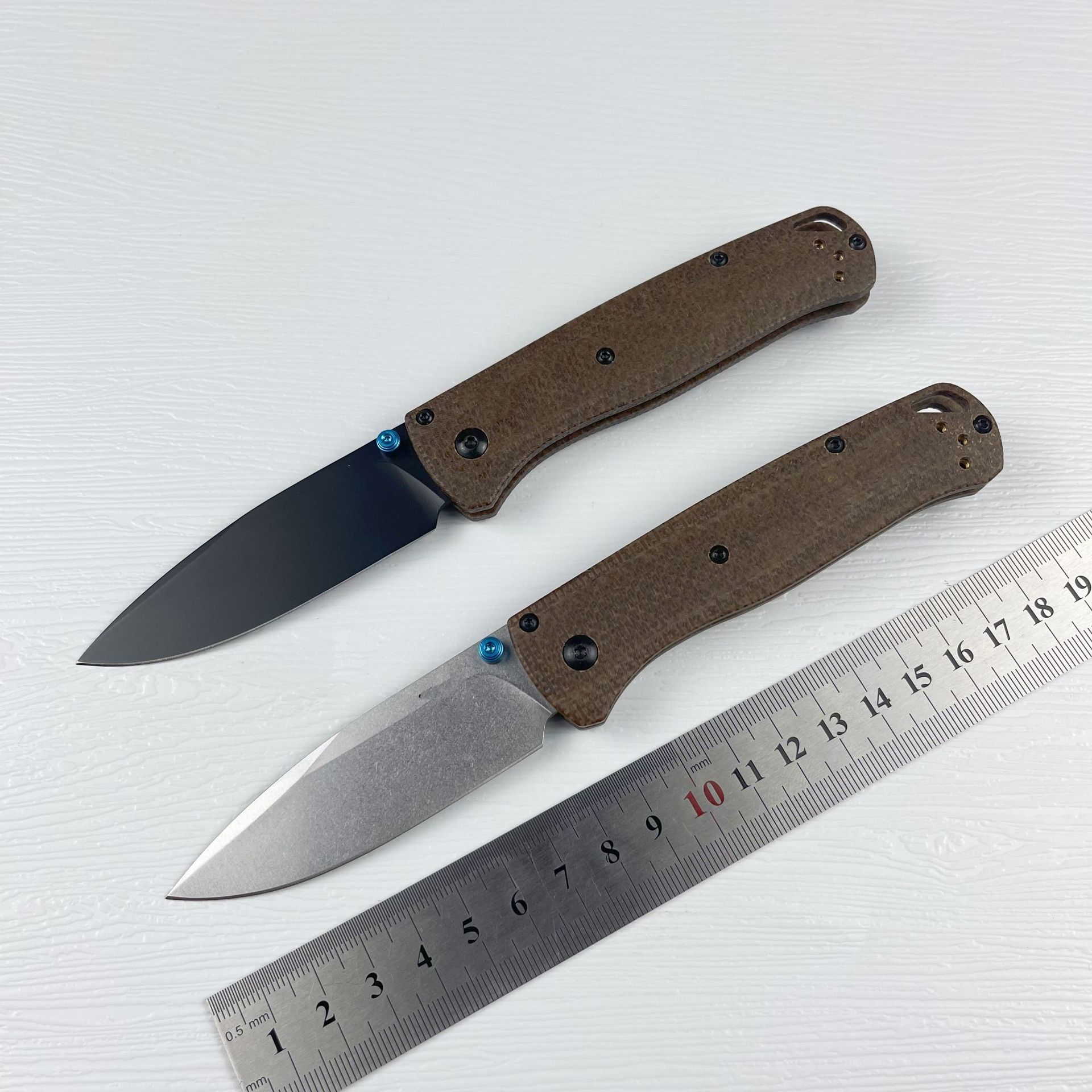 蝴蝶535亚麻柄户外折叠战术刀s30v石洗高硬度锋利随身便携防身刀