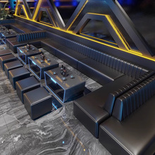 KTV包厢私人会所沙发茶几音乐餐吧酒吧清吧转角U-L型沙发卡座组合