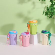 新款学生便携保温咖啡杯高颜值可爱表情玩偶随手不锈钢保温咖啡杯