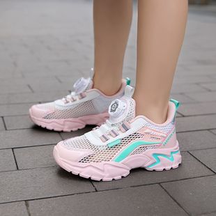 Spring, Summer and Autumn Single Mesh Breathable Lightweight Teenagers Middle and Large Children Girls Middle and Primary School Students Children Running sneaker