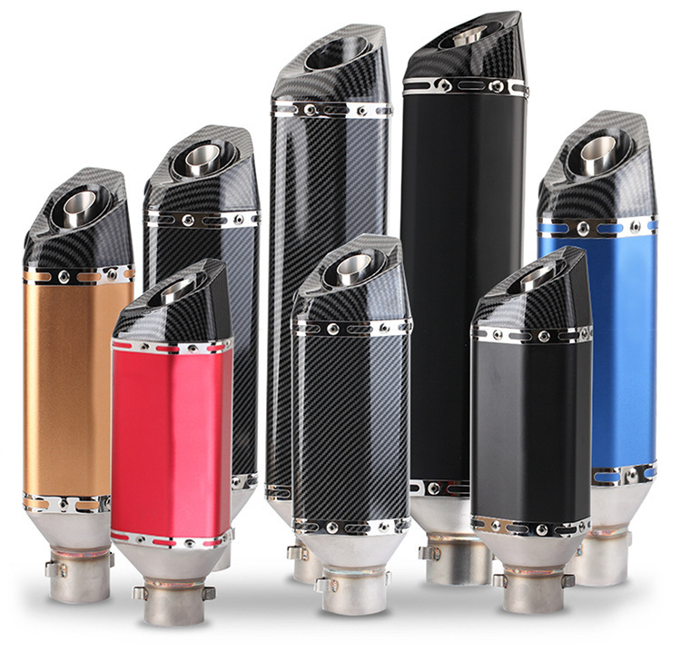 Round Tail Small Hexagonal Motorcycle Exhaust Pipe Scorpio Modified Ninja 400 Race 600 R3 Universal Tail Section