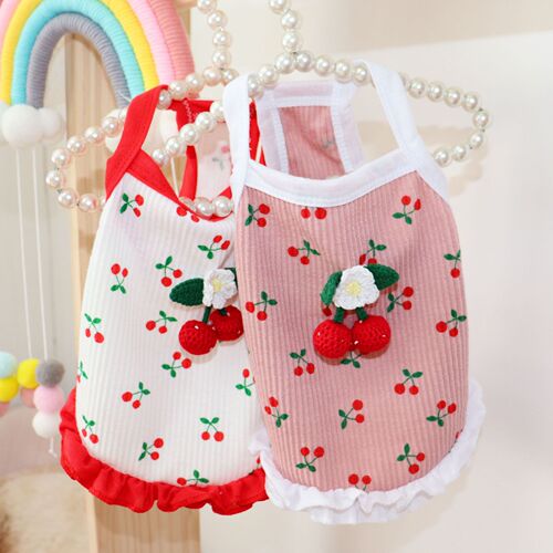 Cat, small dog, dog clothes, Pomeranian Teddy puppy camisole skirt, spring, autumn and summer