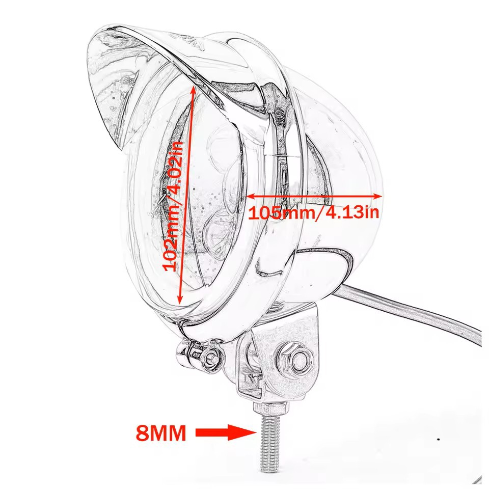 Motorcycle accessories Harley Cruise Prince modified universal retro type installation auxiliary small fog lamp spotlight