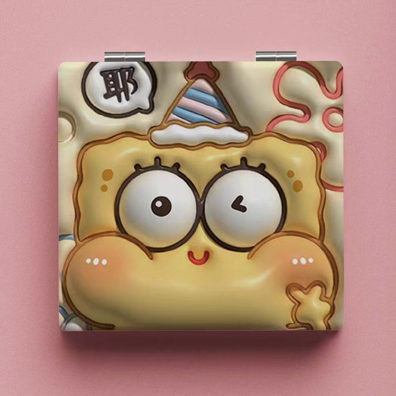 Lindo espejo pequeño Sanrio Kulomi espejo de maquillaje portátil de alto valor espejo de maquillaje portátil dormitorio de estudiantes espejo de maquillaje plegable