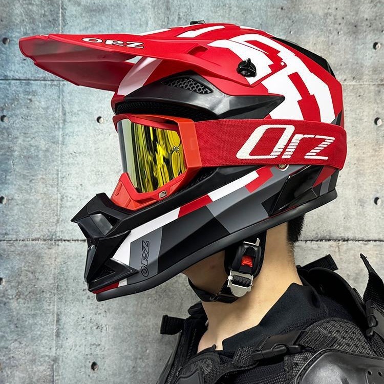 ORZクロスカントリーヘルメットオートバイヘルメット男女全ヘルメットゴーカートラリーヘルメットマウンテンバイクスピード降下3C認証|undefined