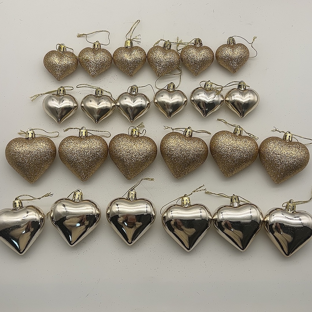 Día de San Valentín 4.5cm 6cm 24 combinación de set de amor guirnaldas de árbol de Navidad propuesta de matrimonio atmósfera colgante