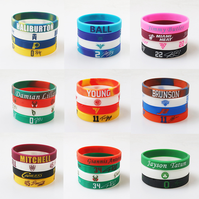 Oriental Star Collection Silicone Bracelet Basketball Sports Group Student Fan Supplies Star Trendy Brand Luminous Wrist