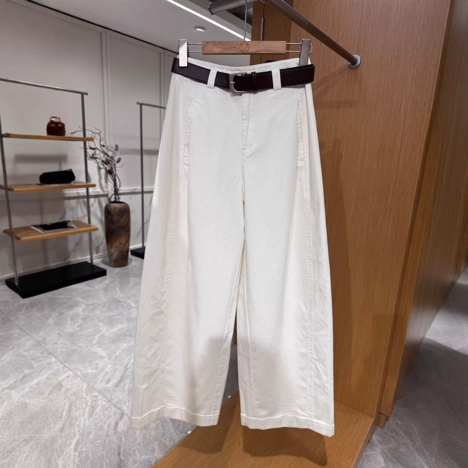 女装汉麻棉百搭长裤简约宽松休闲裤2026春季爆款时尚中性风弯刀裤