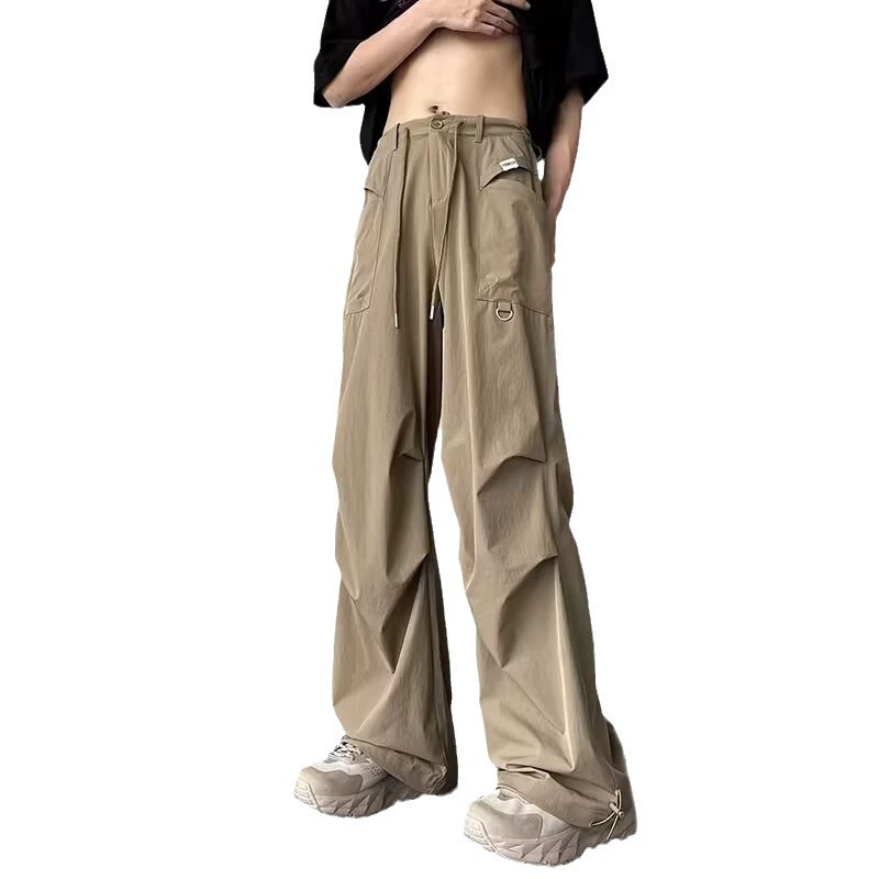  Spring skydiver, thin trend climbing trousers, 2024 years, trend of season, American style, oversize