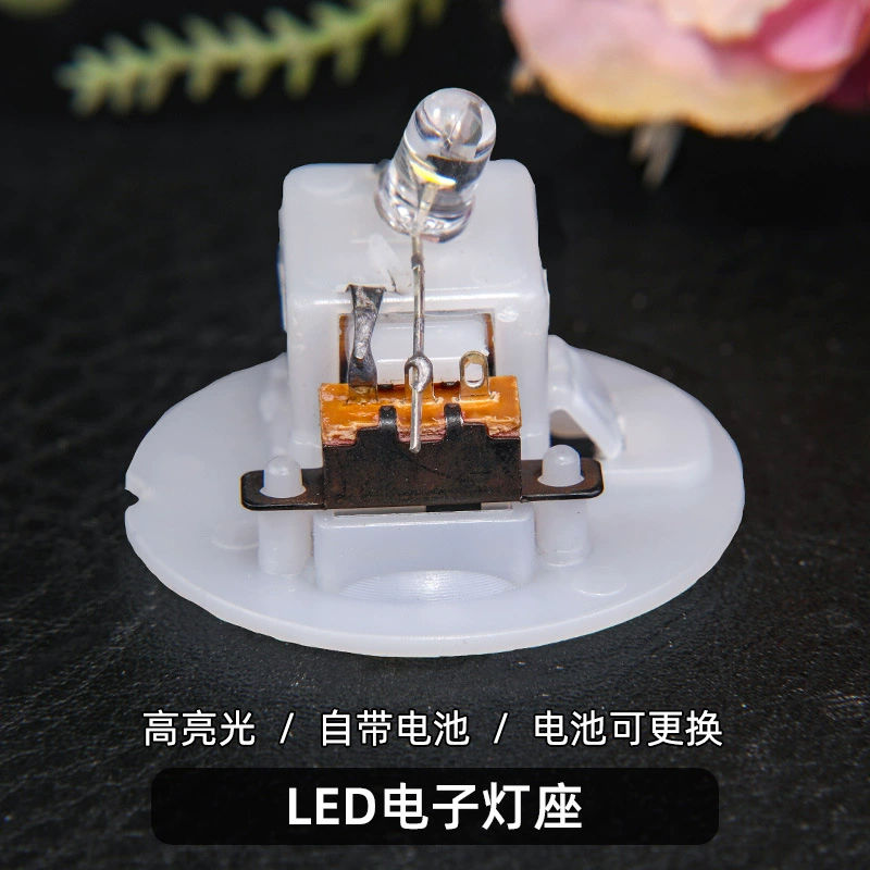LED электронная свеча, держатель лампы, лампочка, украшения, батарея, ключ-выключатель, ручная работа