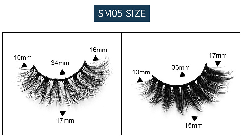 10 Pairs Of Natural Thick Fiber False Eyelashes display picture 6