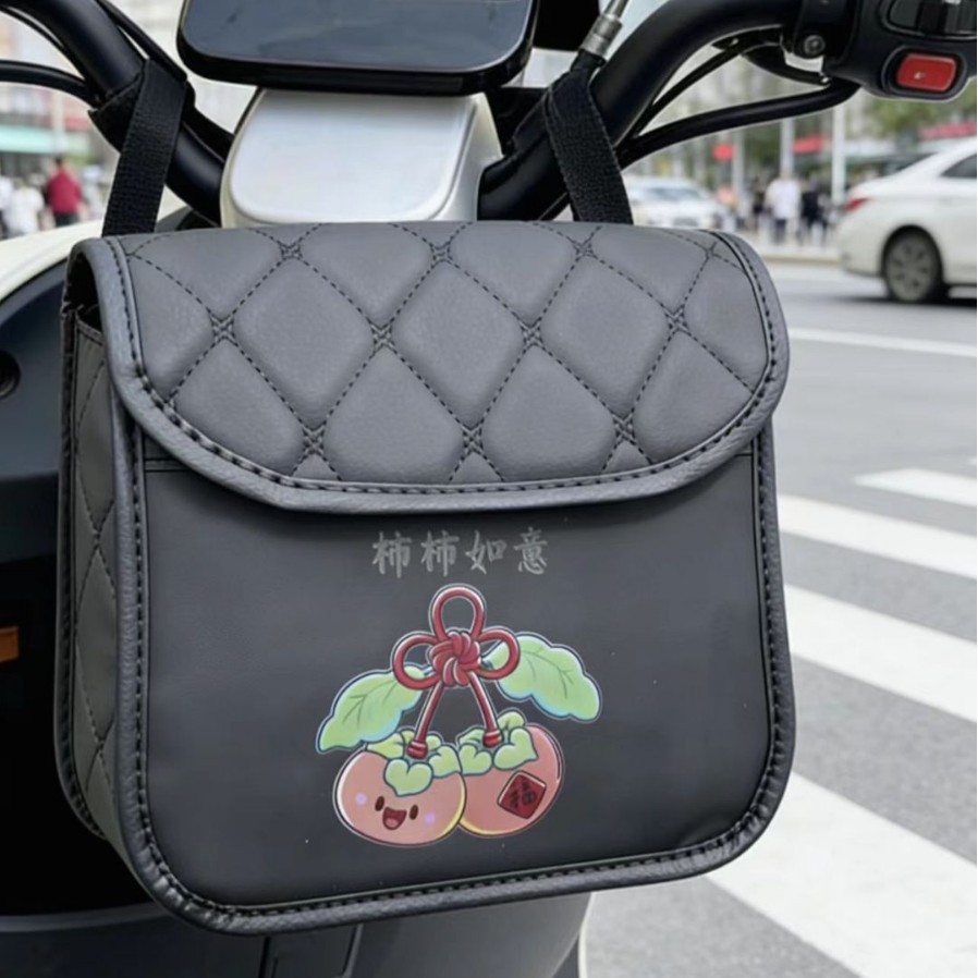 Bolsa de almacenamiento colgante delantera del vehículo de batería para almacenar artefactos de la bicicleta eléctrica nueva bolsa de almacenamiento impermeable a prueba de agua, protección solar y resistencia al desgaste