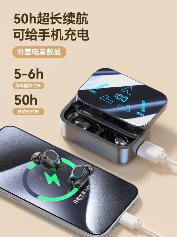 2024新型bluetoothイヤホン無線真騒音ゼロ遅延電気競争運動ランニング長航続電力量|undefined