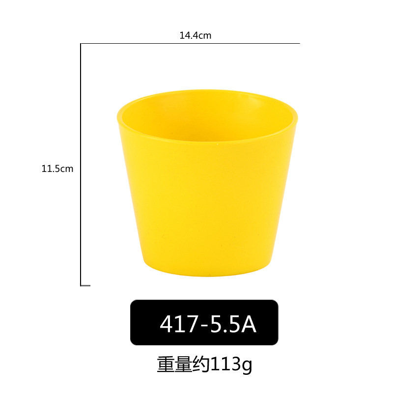 PP porcelana-como colorido oblicuo Tazón de fuente Cubo de lechuga Tazón verde vegetal cubo vegetal creativo restaurante comercial Ensalada de frutas Tazón