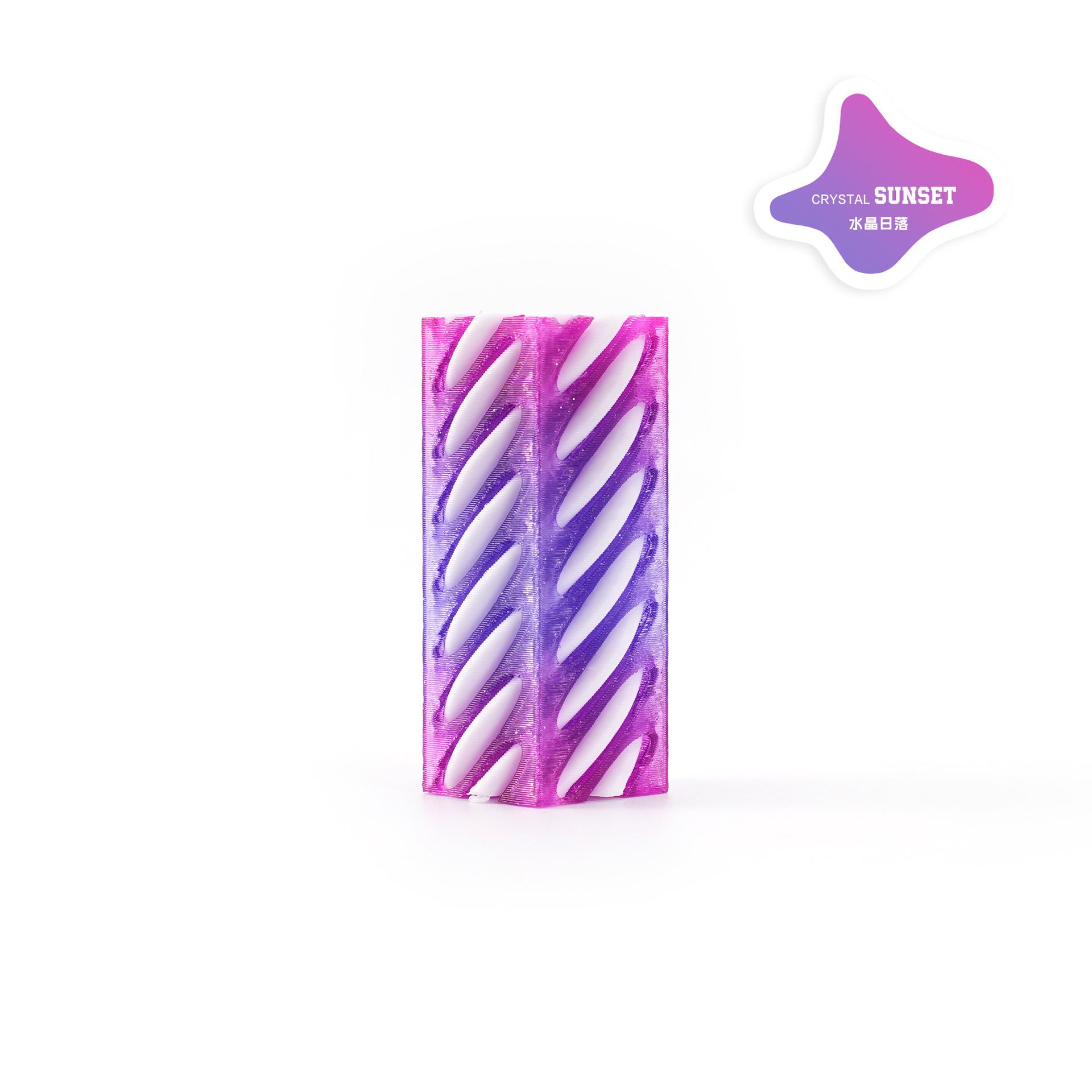 4,5 cm de cristal cilíndrico Sunset xuanle